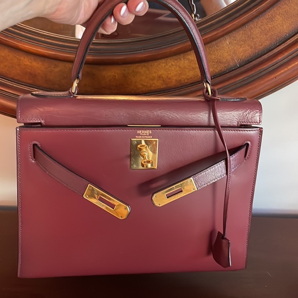 Hermes Handbags - Hermes Kelly Sellier 28 GHW Full Set +